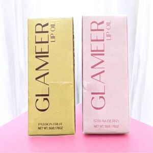 Glameer lip oil set of 2 strawberry & passion fruit